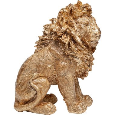 Deko Figur Sitting Lion Silber 42cm