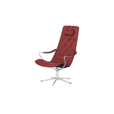 Ledersessel rot Maße (cm): B: 65 H: 106 T: 87 Polstermöbel Sessel Drehse