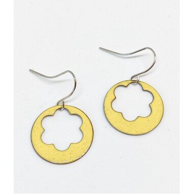 Modeschmuck Ohrringe aus Glas & Emaille Ohrringe Gelb, Schmuck, Ohrhänger