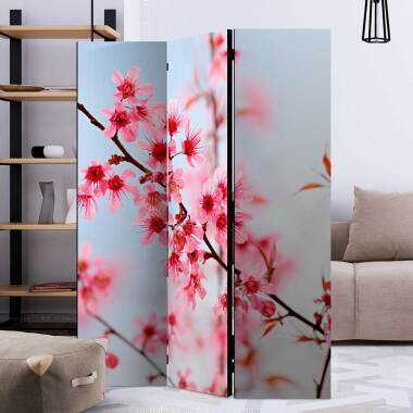 Paravent blickdicht im asiatischen Stil Kirschblüte
