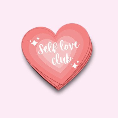 Self Love Club Sticker, Laptop Aufkleber
