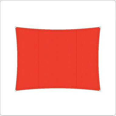 Wasserdichtes Profi-Sonnensegel 4 x 3 m Viereck | Rot