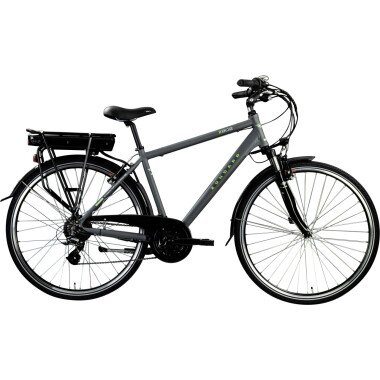 Zündapp E-Bike Trekking Z802 Herren 28 Zoll RH 48cm 21-Gang 374 Wh grau grün