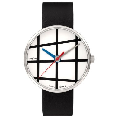 Armbanduhr 'Window weiß' im Bauhaus-Stil