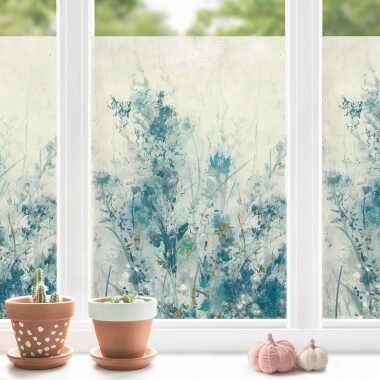 Fensterfolie Blaue Frühlingswiese I