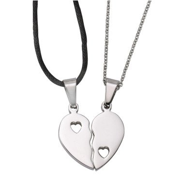 Firetti Schmuckset »Partnerschmuck: 2 Halsketten mit Anhänger Herz«