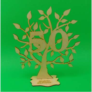 Geschenk Zum 50. Geburtstag Holz Zahl 16