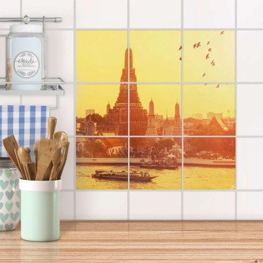 Klebefliesen für Küche & Bad Design: Bangkok Sunset 15x15 cm