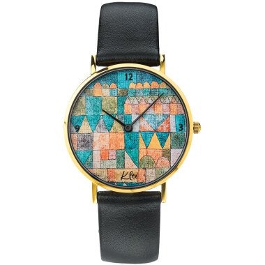 Künstler-Armbanduhr 'Tempelviertel von Pert' nach Paul Klee