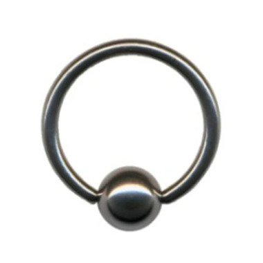 Nasenpiercing in Silber & Klemmring Piercing Ball Closure Ring (BCR) mit Kugel