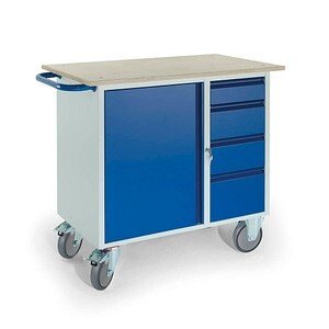 Rollcart Werkstattwagen blau 4 Schubladen