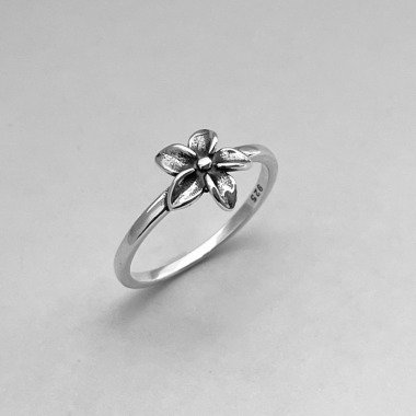 sterling Silber Plumeria Ring, Blume Hawaii Ring