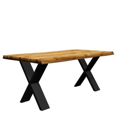 Tisch mit Baumkante Eiche geölt modernem Design