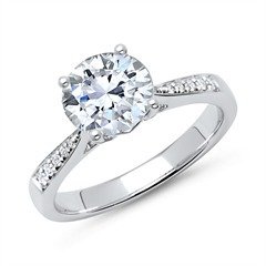 Verlobungsring in Silber & Verlobungsring 950er Platin mit Diamanten