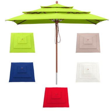 anndora Sonnenschirm 3x3m Design Schirm quadratisch