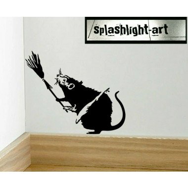 Banksy Ratte Mit Besen Und Schürze Rocking
