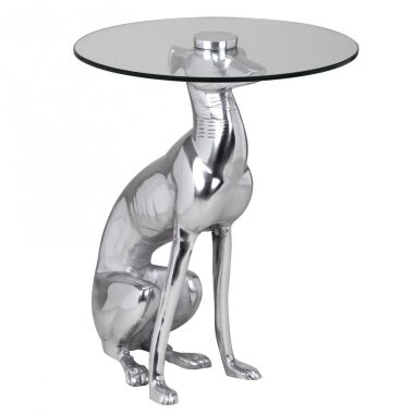 Design Deko Beistelltisch Figur DOG aus Aluminium