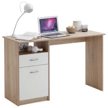 FMD Schreibtisch mit 1 Schublade 123×50×76,5