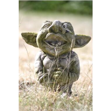 Gartenfigur Troll lachend AIKO, Steinguss
