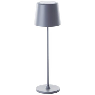 LED-Akku-Tischlampe Kaami, dimmbar, grau matt