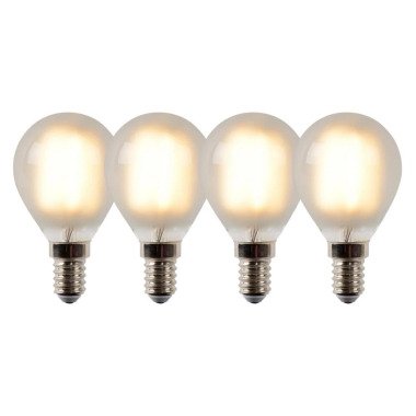 LED Leuchtmittel E14 Tropfen P45 in Transparent-milchig