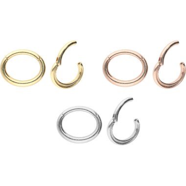 Piercinginspiration 18 Karat | 750Er Gold Ring Oval Piercing Segmentring