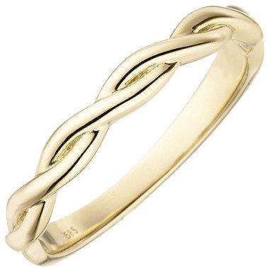 SIGO Damen Ring geflochten 585 Gold Gelbgold Goldring