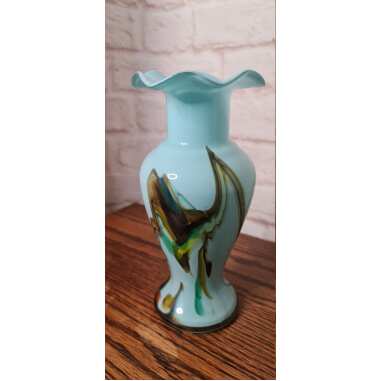 Wunderschöne Blau Gemusterte Vase Mit Einem