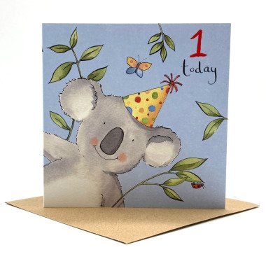 1. Geburtstagskarte Koala Bär
