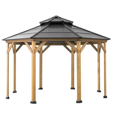 396 cm x 396 cm Pavillon aus Holz