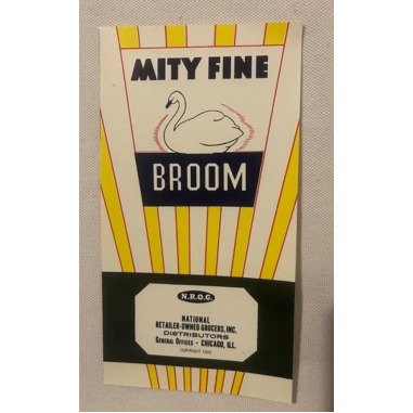 Antikes Vintage Mity Fine Besen Label 1900Er