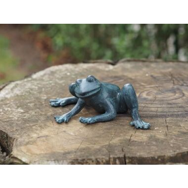 Bronzefigur kleiner Frosch, Wasserspeier