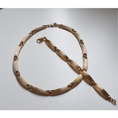 Christian Dior Schmuckset Collier/Halskette Mit Armband Vergoldet Signiert