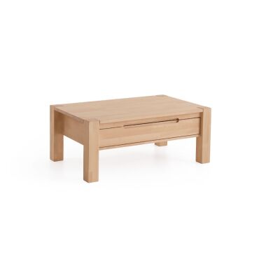 Couchtisch Tisch mit Schublade NALDO Eiche Massivholz 120x80 cm