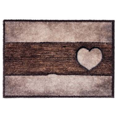 Fußmatte Pure und Soft Holz Herz