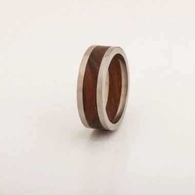 Holzring aus Holz & Mann Ehering Titanring Ring Holzring Holz Ehering Band