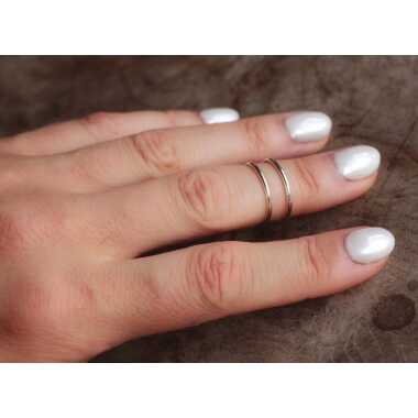 Knuckle Toe Ring Double Band 925 Silver, Boho Midi Ring, Minimalist Pinky