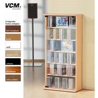 VCM CD/DVD Regal Vetro schwarz