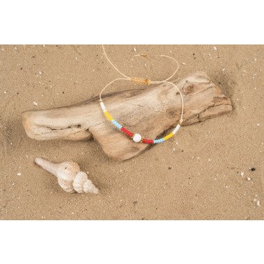 Armband in Bunt & Perlenarmband Fußkettchen Armband Beachwear Sommer Schmuck