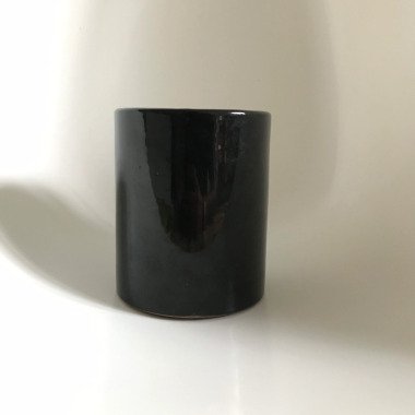 Bitossi Schwarze Zylinder Vase