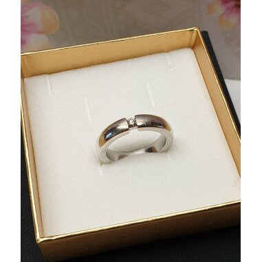 Diamantring in Silber & 17, 1 Mm Ring Silber 925 Diamant Vintage Elegant Sr1355