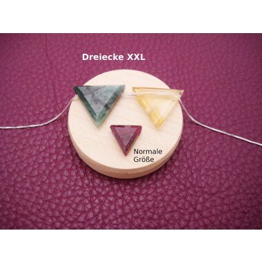 Dreieck-Kette Xxl, Labradorit, Iolith, Rosenquarz, Smaragd, Lapislazuli