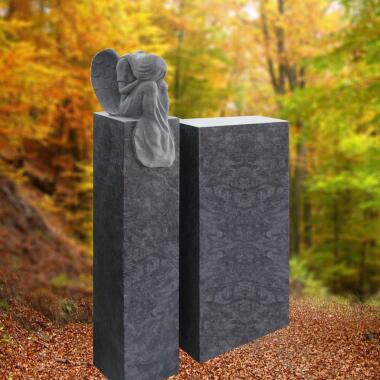 Grabstein Einzelgrab mit Granit Grabengel kaufen Josselin