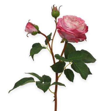 Künstliche Rosenzweig 55 cm Rosa