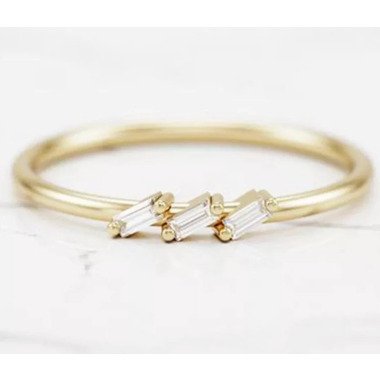 Ring Gold Sterling Silber Steine Zirkone Stapelring | Anny Things