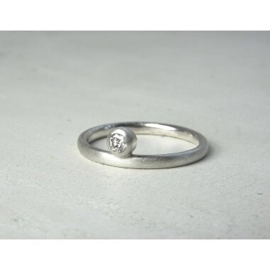 Silber-Verlobungsring in Silber & Fairtrade Verlobungsring, Silber 925