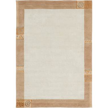 Teppich MANALI 170 x 240 cm beige 100 % Wolle