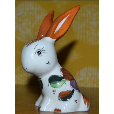 Vintage Keramik Hasen Figur Weiß 70Er Jahre Retro Mid Century Bunny Eastern