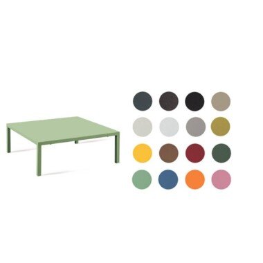 Designerloungetisch in Grau & Niedriger Loungetisch Quatris 60x60x30 cm