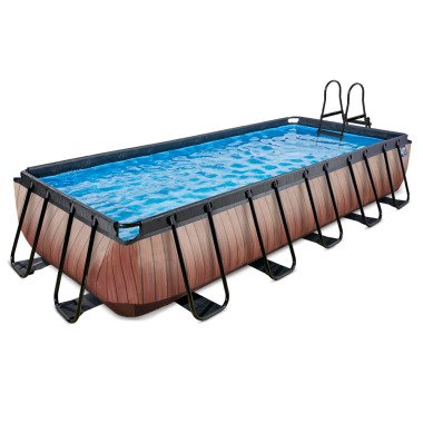EXIT Wood Pool 540x250x100cm mit Sandfilterpumpe